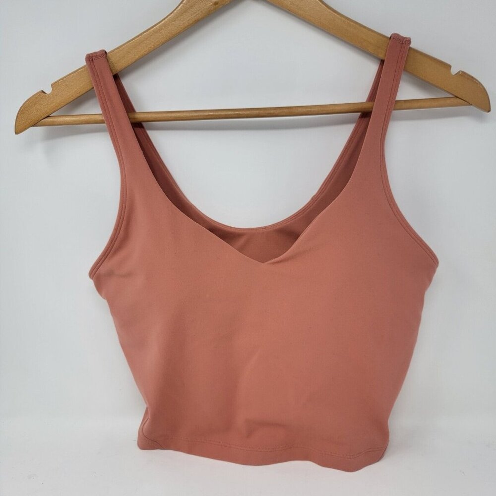 Lululemon Size 8 Align Tank Top Rustic Coral Pink Cropped Women's Athletic